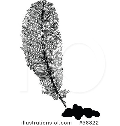 Royalty-Free (RF) Feather Clipart Illustration by kaycee - Stock Sample #58822