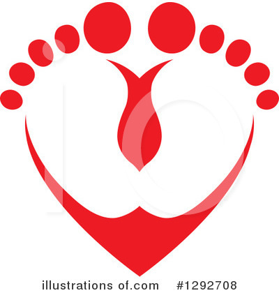 Foot Prints Clipart #1292708 by ColorMagic