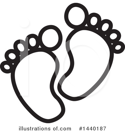 Foot Prints Clipart #1440187 by ColorMagic