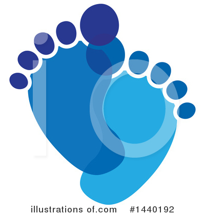Foot Prints Clipart #1440192 by ColorMagic