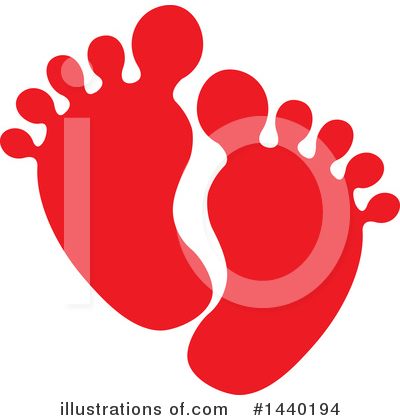 Foot Prints Clipart #1440194 by ColorMagic