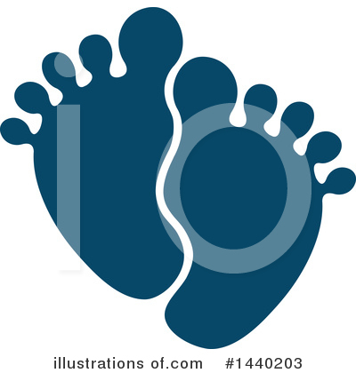 Foot Prints Clipart #1440203 by ColorMagic