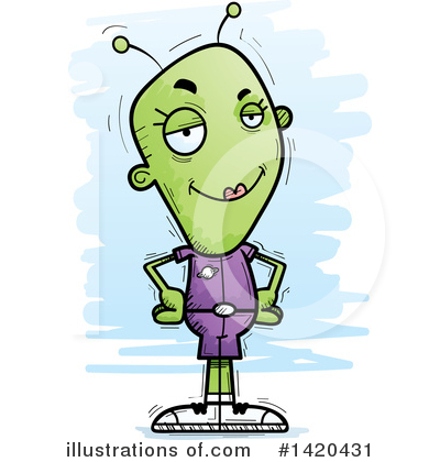 Royalty-Free (RF) Female Alien Clipart Illustration by Cory Thoman - Stock Sample #1420431