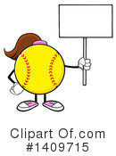 Female Softball Clipart #1409715 by Hit Toon