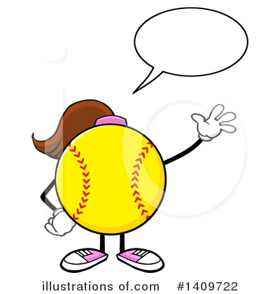 Royalty-Free (RF) Female Softball Clipart Illustration by Hit Toon - Stock Sample #1409722