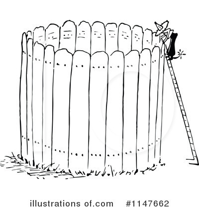 Royalty-Free (RF) Fence Clipart Illustration by Prawny Vintage - Stock Sample #1147662
