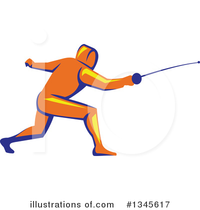 Royalty-Free (RF) Fencing Clipart Illustration by patrimonio - Stock Sample #1345617