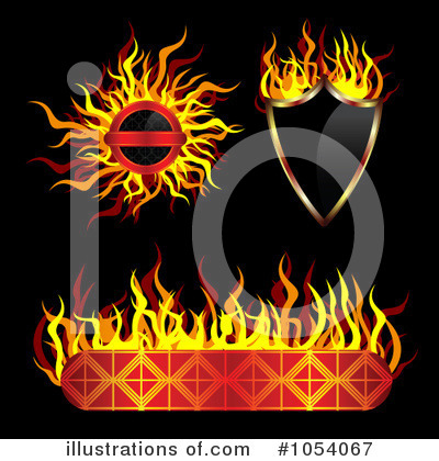 Royalty-Free (RF) Fiery Clipart Illustration by vectorace - Stock Sample #1054067