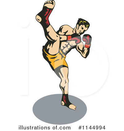 Royalty-Free (RF) Fighter Clipart Illustration by patrimonio - Stock Sample #1144994
