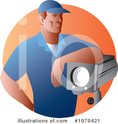 Royalty-Free (RF) Filming Clipart Illustration by patrimonio - Stock Sample #1070421