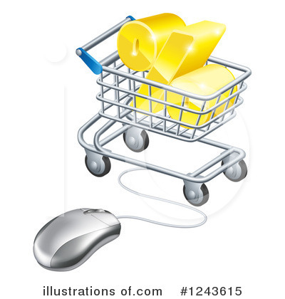 Shopping Cart Clipart #1243615 by AtStockIllustration