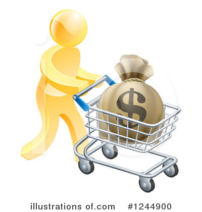 Shopping Cart Clipart #1244900 by AtStockIllustration
