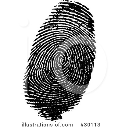 Royalty-Free (RF) Fingerprint Clipart Illustration by KJ Pargeter - Stock Sample #30113