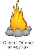 Fire Clipart #1407787 by visekart