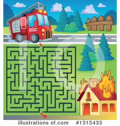 Fire Truck Clipart #1315433 by visekart