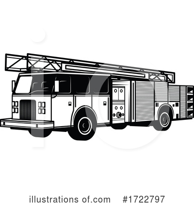 Fire Truck Clipart #1722797 by Vector Tradition SM
