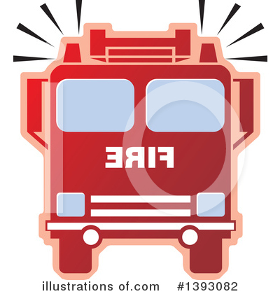 Royalty-Free (RF) Fire Truck Clipart Illustration by Lal Perera - Stock Sample #1393082