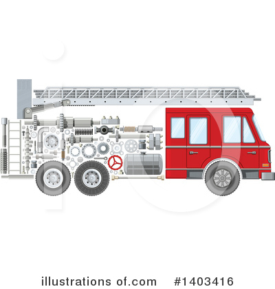 Royalty-Free (RF) Fire Truck Clipart Illustration by Vector Tradition SM - Stock Sample #1403416