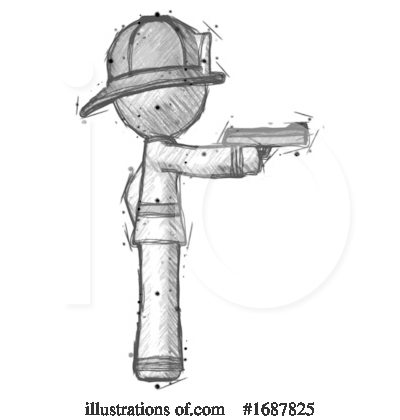 Royalty-Free (RF) Firefighter Clipart Illustration by Leo Blanchette - Stock Sample #1687825
