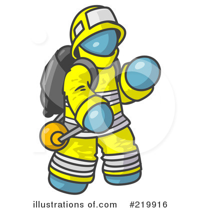 Royalty-Free (RF) Firefighter Clipart Illustration by Leo Blanchette - Stock Sample #219916