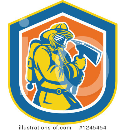 Firefighter Clipart #1245454 by patrimonio