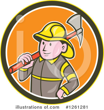 Firefighter Clipart #1261281 by patrimonio