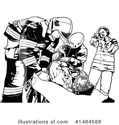 Royalty-Free (RF) Fireman Clipart Illustration by dero - Stock Sample #1484588