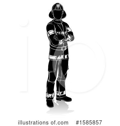 Royalty-Free (RF) Fireman Clipart Illustration by AtStockIllustration - Stock Sample #1585857