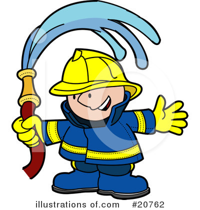 Firefighter Clipart #20762 by AtStockIllustration