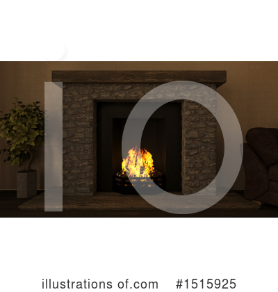 Royalty-Free (RF) Fireplace Clipart Illustration by KJ Pargeter - Stock Sample #1515925