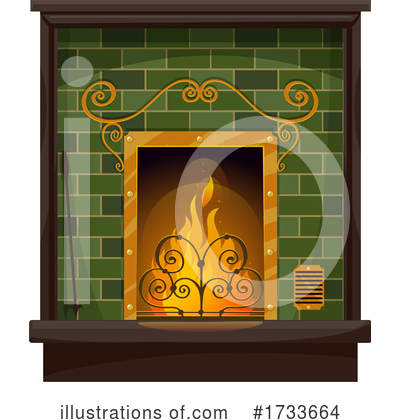 Royalty-Free (RF) Fireplace Clipart Illustration by Vector Tradition SM - Stock Sample #1733664