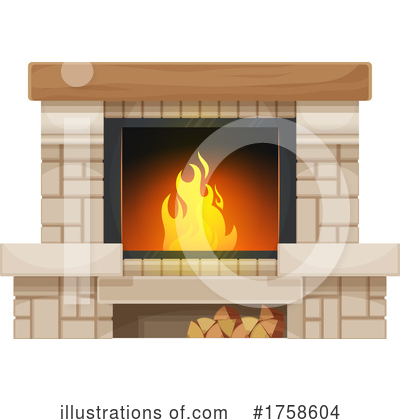 Royalty-Free (RF) Fireplace Clipart Illustration by Vector Tradition SM - Stock Sample #1758604