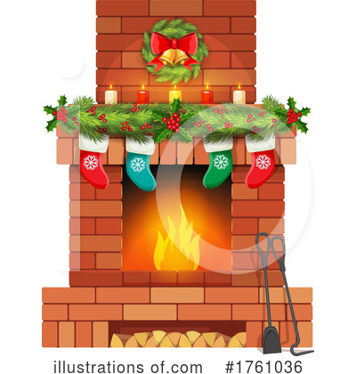 Royalty-Free (RF) Fireplace Clipart Illustration by Vector Tradition SM - Stock Sample #1761036