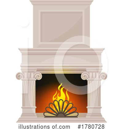 Royalty-Free (RF) Fireplace Clipart Illustration by Vector Tradition SM - Stock Sample #1780728