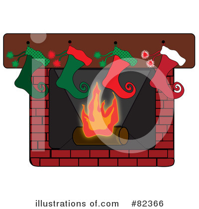 Royalty-Free (RF) Fireplace Clipart Illustration by Pams Clipart - Stock Sample #82366