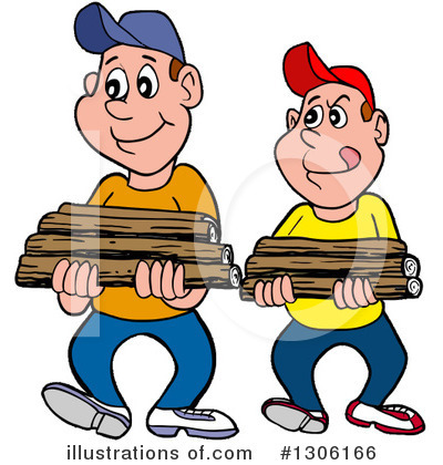 Royalty-Free (RF) Firewood Clipart Illustration by LaffToon - Stock Sample #1306166
