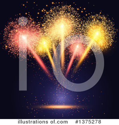 Royalty-Free (RF) Fireworks Clipart Illustration by KJ Pargeter - Stock Sample #1375278