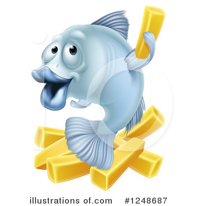Royalty-Free (RF) Fish And Chips Clipart Illustration by AtStockIllustration - Stock Sample #1248687