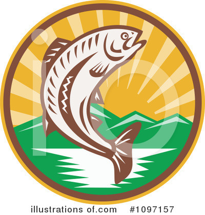 Royalty-Free (RF) Fish Clipart Illustration by patrimonio - Stock Sample #1097157