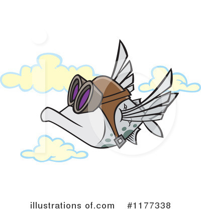 Flying Fish Clipart #1177338 by toonaday