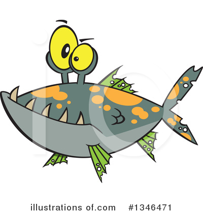 Royalty-Free (RF) Fish Clipart Illustration by toonaday - Stock Sample #1346471