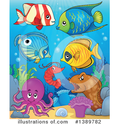 Royalty-Free (RF) Fish Clipart Illustration by visekart - Stock Sample #1389782