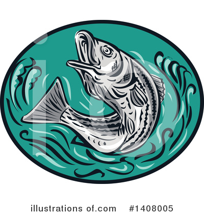 Royalty-Free (RF) Fish Clipart Illustration by patrimonio - Stock Sample #1408005