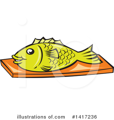 Royalty-Free (RF) Fish Clipart Illustration by patrimonio - Stock Sample #1417236