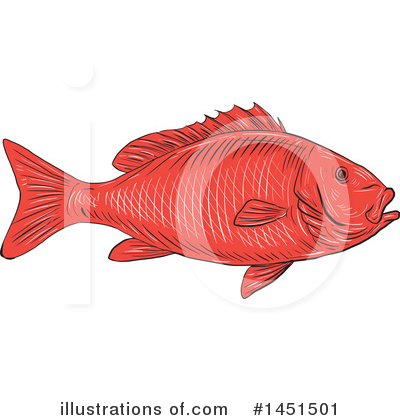 Royalty-Free (RF) Fish Clipart Illustration by patrimonio - Stock Sample #1451501