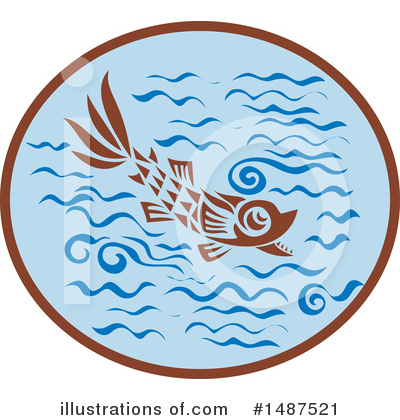 Royalty-Free (RF) Fish Clipart Illustration by patrimonio - Stock Sample #1487521