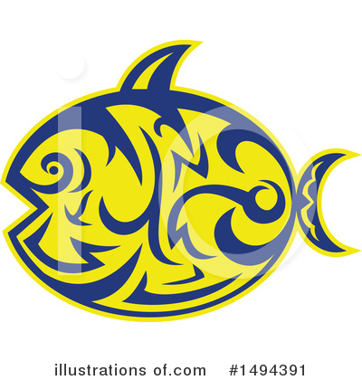Royalty-Free (RF) Fish Clipart Illustration by patrimonio - Stock Sample #1494391