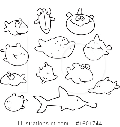 Royalty-Free (RF) Fish Clipart Illustration by Johnny Sajem - Stock Sample #1601744