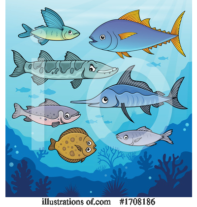 Royalty-Free (RF) Fish Clipart Illustration by visekart - Stock Sample #1708186