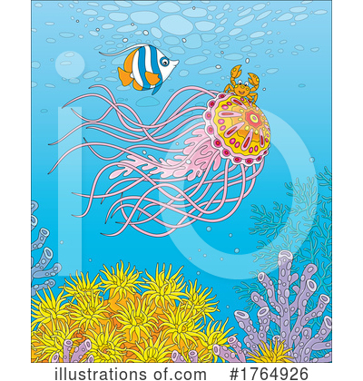 Sea Anemone Clipart #1764926 by Alex Bannykh